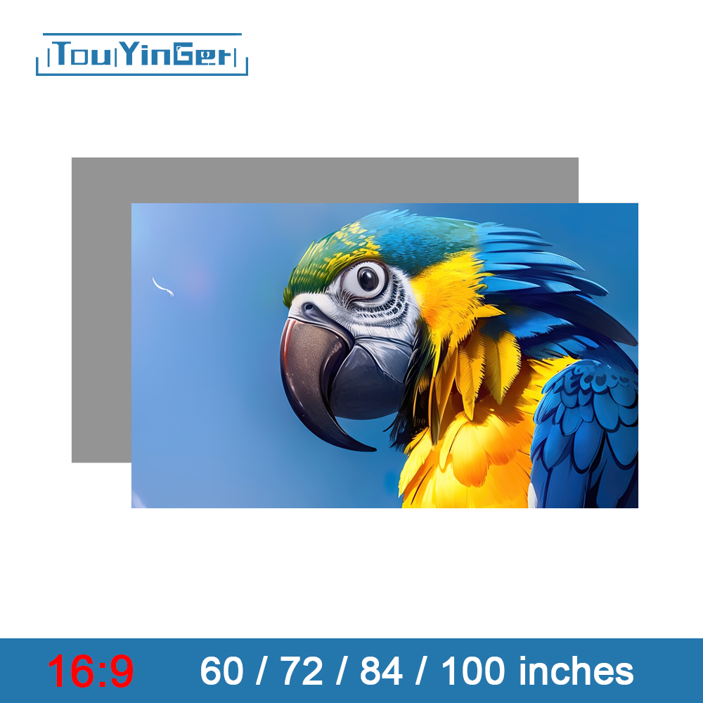 Projector Screen 100 Inch - Tela de Projeção Refletiva Touyinger 16:9