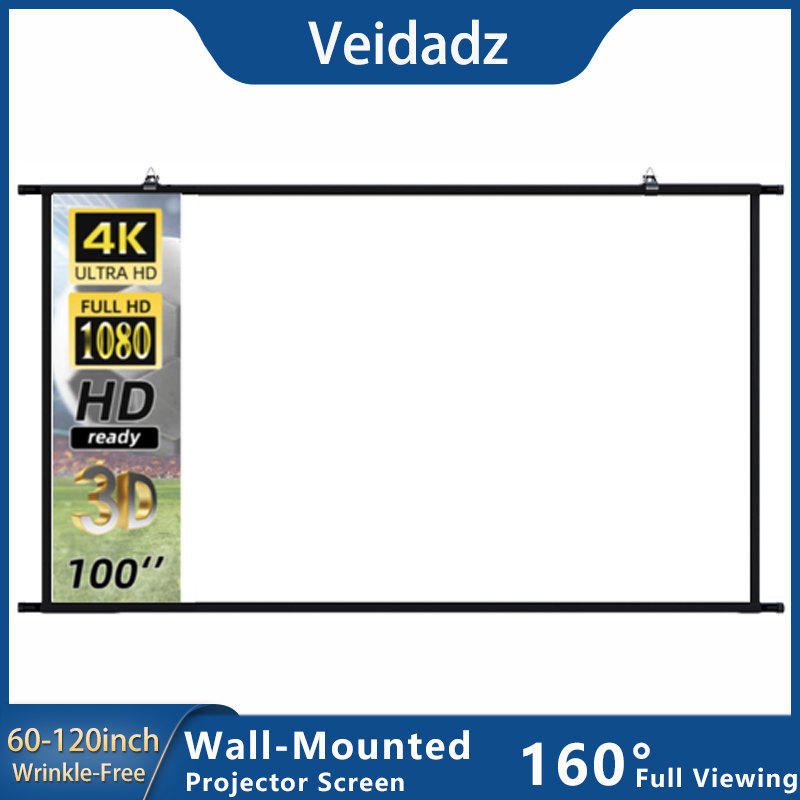 Projector Screen 100 Inch - Tela de Projetor VEIDADZ Montada na