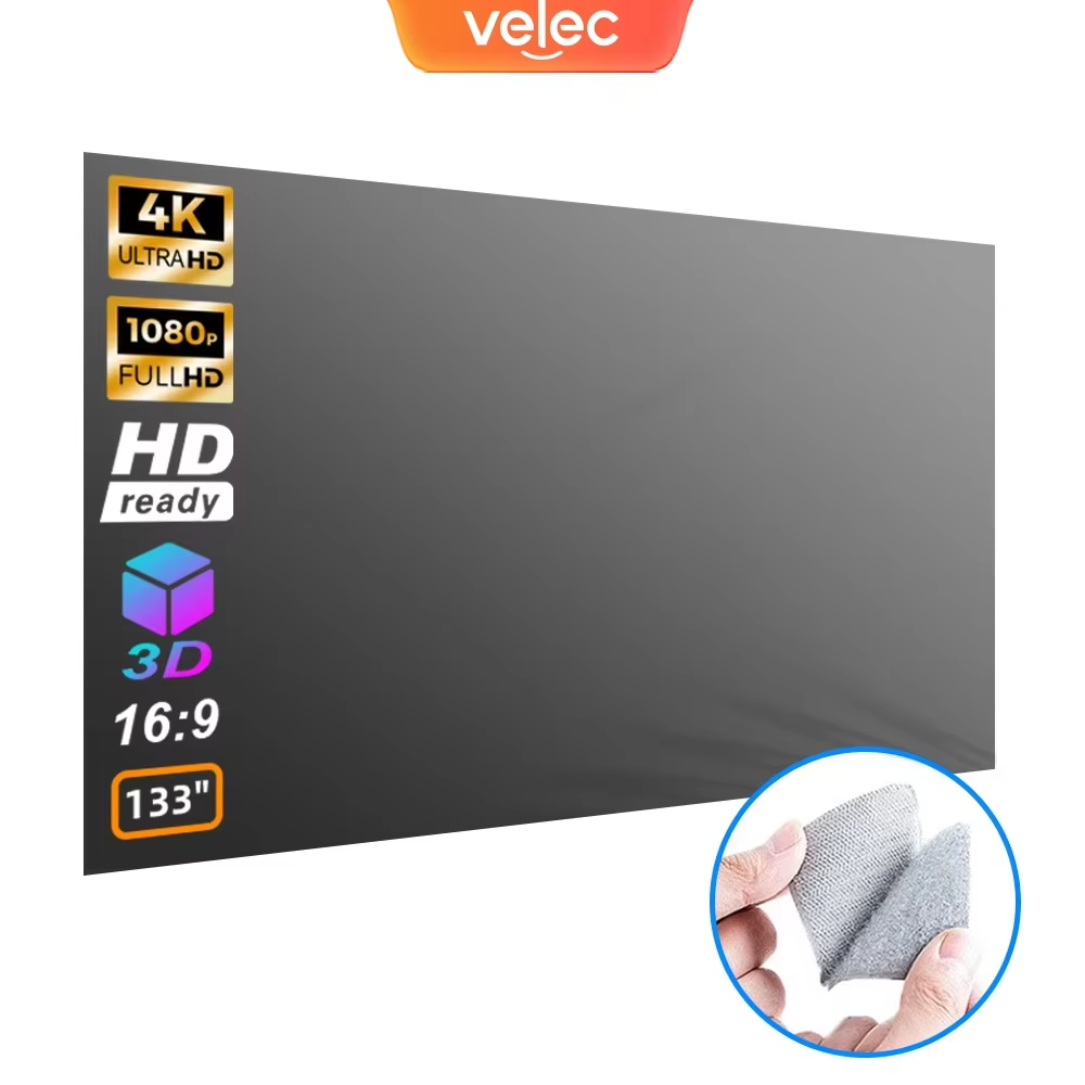 Projector Screen 100 Inch - Tela de Projetor Universal 80/100/120 Polegadas