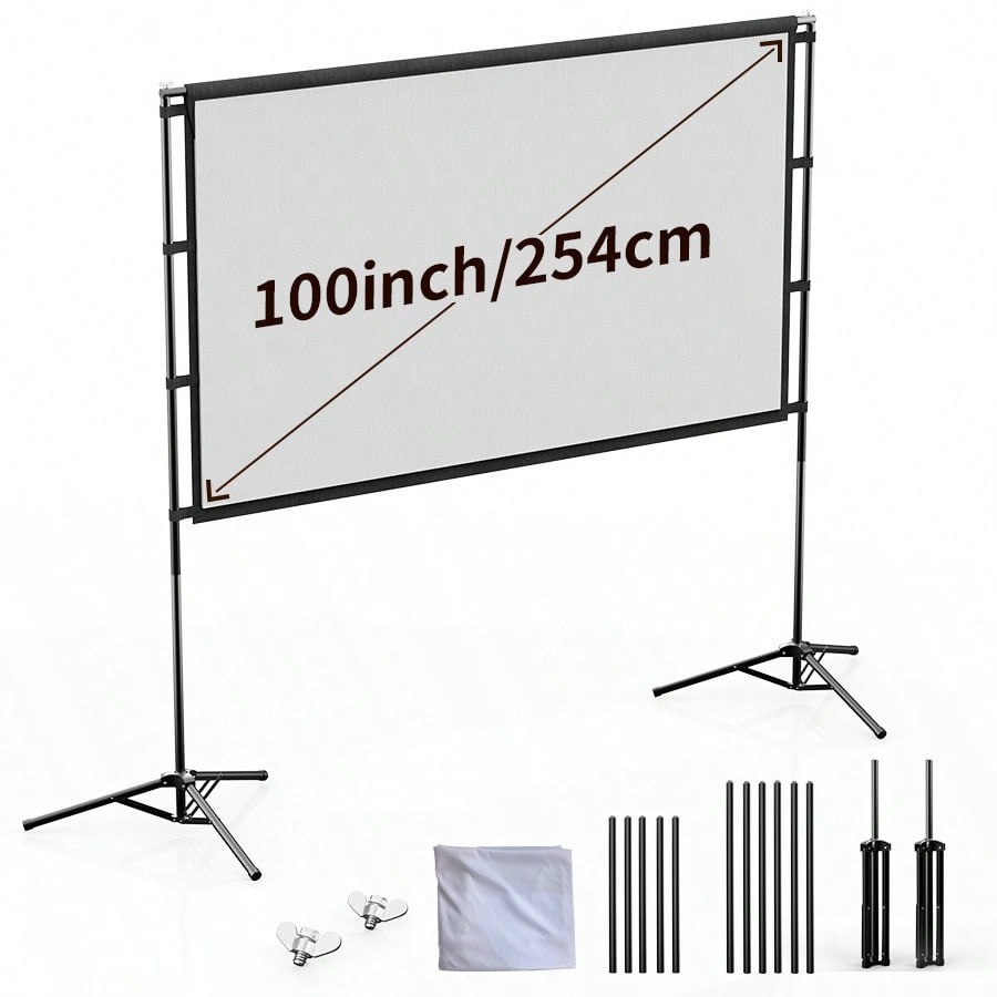 Home Cinema Projector 4K - Tela de Projeção XBJ 100 Polegadas