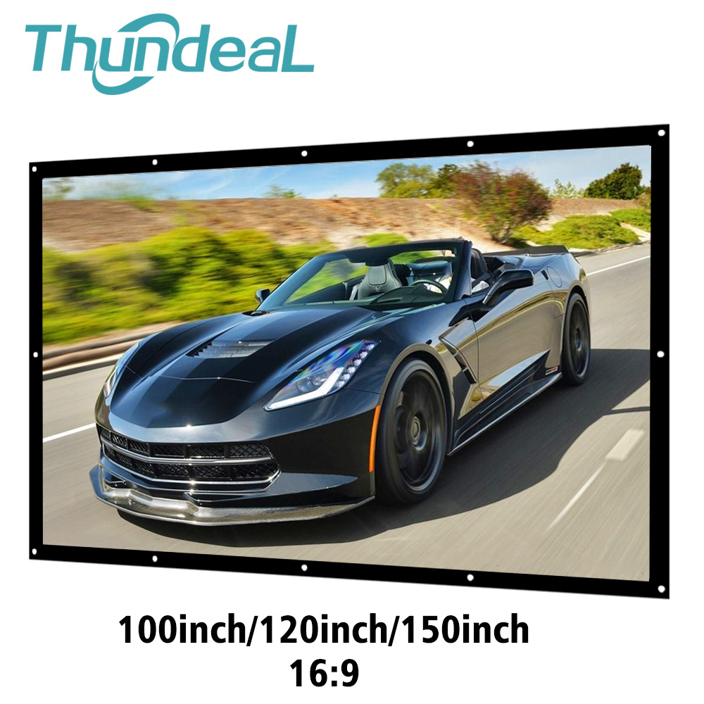 Projector Screen 100 Inch - Thundeal 16:9 100 120 150 Polegada