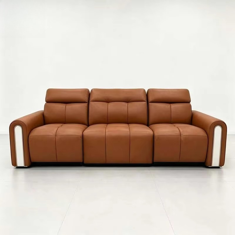 Sofá Reclinável de Couro Laran - Home.Cinema Orange avaliação e preço