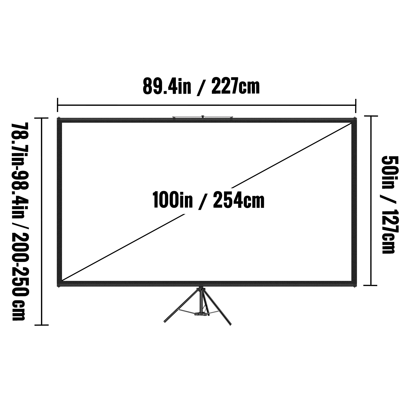 Tela de Projeção Portátil de 1 - Projector Screen 100 Inch avaliação e preço