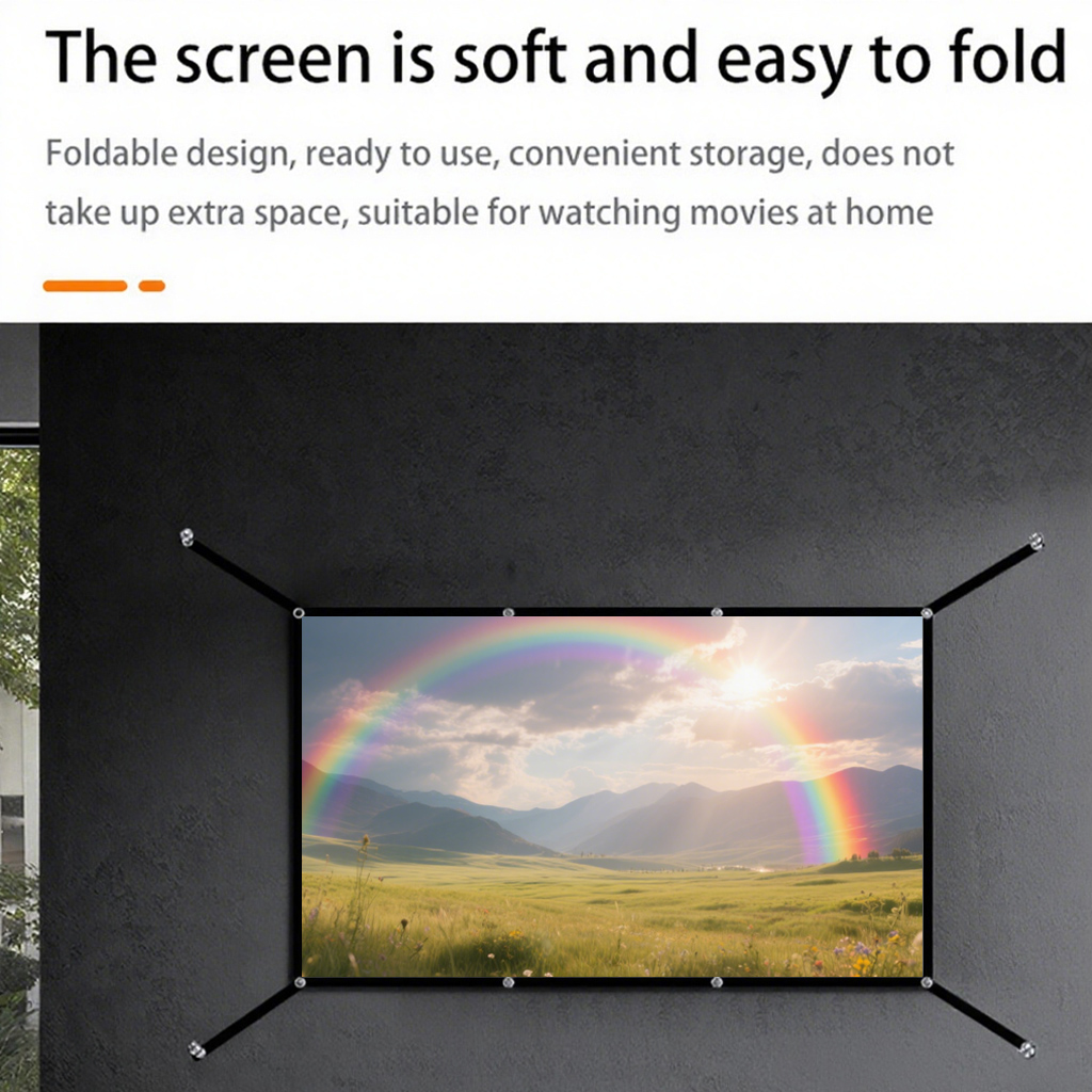 Tela Portátil Dobrável Branca  - Projector Screen 100 Inch avaliação e preço