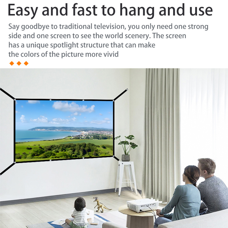 Tela Portátil Dobrável Branca  - Projector Screen 100 Inch avaliação e preço
