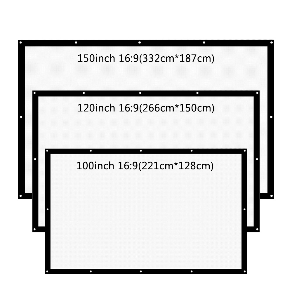 Thundeal 16:9 100 120 150 Pole - Projector Screen 100 Inch avaliação e preço