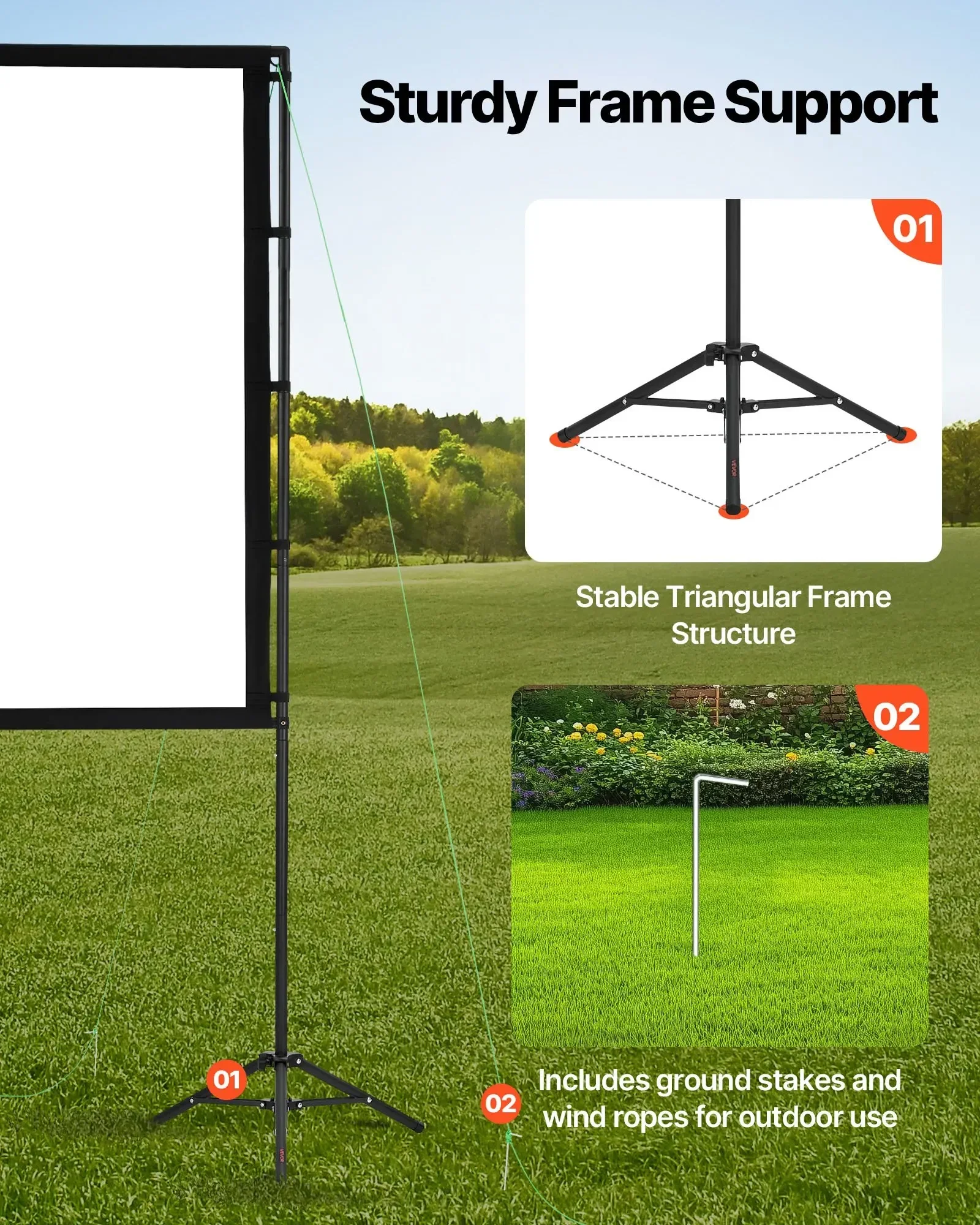 Tela de Projetor com Tripé e 2 - Projector Screen 100 Inch avaliação e preço