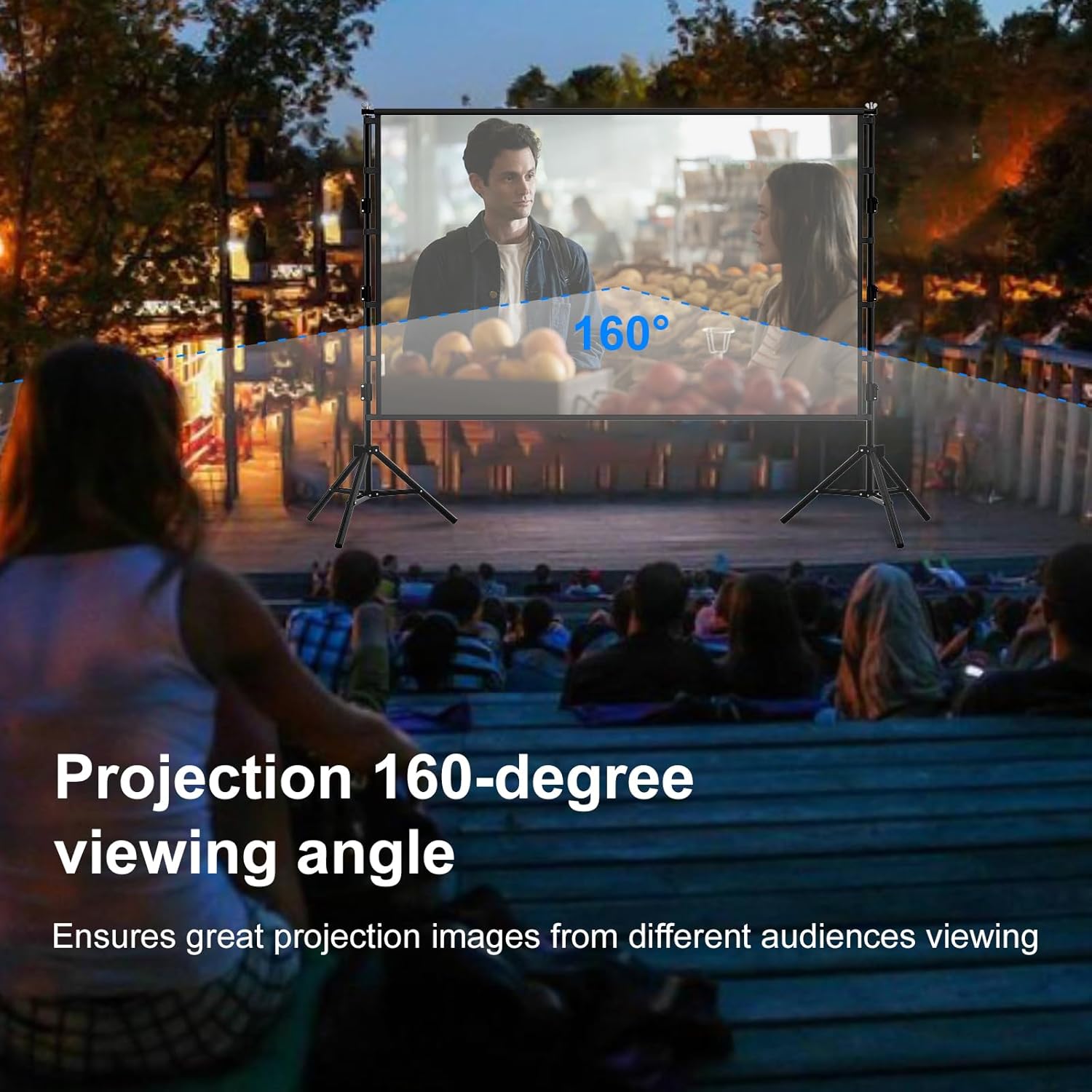 Tela de projeção VEIDADZ com s - Projector Screen 100 Inch avaliação e preço